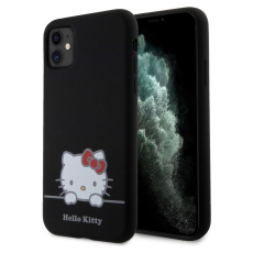 Hello Kitty Liquid Silicone Daydreaming Logo kryt iPhone 11 černý