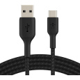 Belkin BOOST Charge Braided USB-C/USB-A odolný kabel, 3m, černý