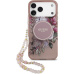 Guess IML Flowers Strap MagSafe kryt iPhone 17 Pro Max růžový