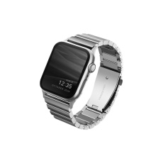 UNIQ Strova článkový ocelový řemínek Apple Watch 49/45/44/42 mm stříbrný