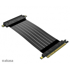 AKASA kabel RISER BLACK X2 Mark IV,remium PCIe 4.0 x16 Riser Cable, 20cm