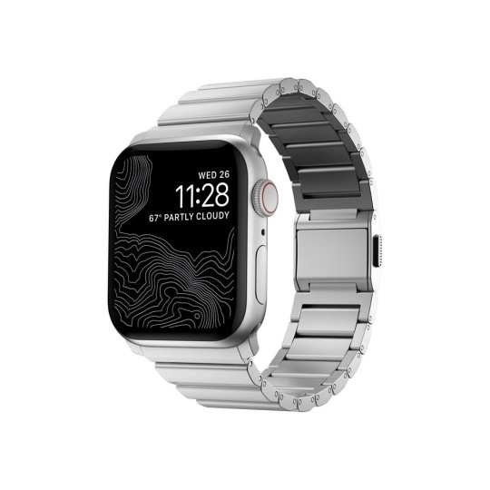 Nomad Aluminum hliníkový řemínek Apple Watch 49mm/45mm/44mm/42mm stříbrný