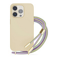 EPICO silikonový kryt se šňůrkou pro iPhone 14 Plus růžový