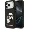 Karl Lagerfeld 3D Rubber Karl and Choupette kryt iPhone 17 Pro černý