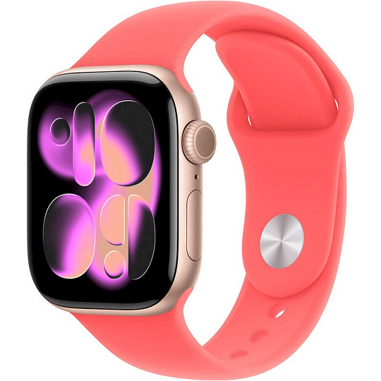 Apple Watch 42/41/40/38mm guavově růžový sportovní řemínek S/M Apple Watch 42/41/40/38mm guavově růžový sportovní řemínek S/M