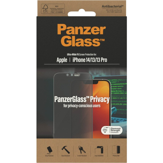 PanzerGlass™ Ultra-Wide Fit Privacy iPhone 14/13/13 Pro