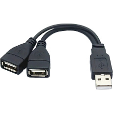 PremiumCord USB-A/2x USB-A redukce 0,15m černá PremiumCord USB-A/2x USB-A redukce 0,15m černá