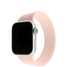 FIXED provlékací silikonový řemínek Apple Watch 38/40/41mm L růžový