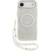 Guess IML Flowers Allover Strap MagSafe kryt iPhone Air bílý