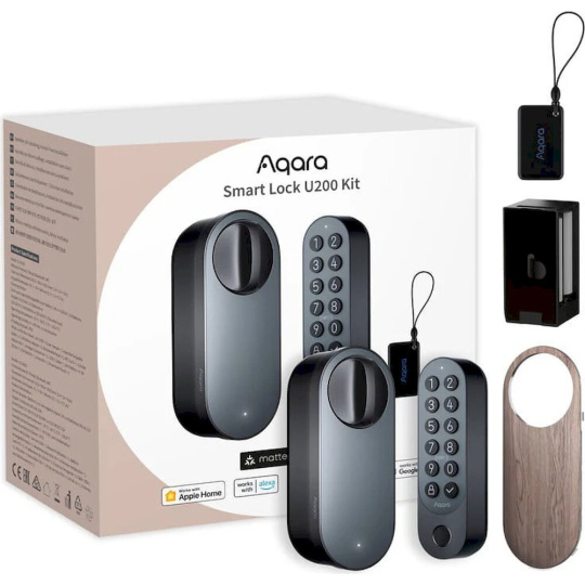 AQARA Smart Lock U200 Kit Revize 2025 chytrý zámek černý