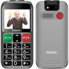 EVOLVEO EasyPhone ET mobilní telefon pro seniory s nabíjecím stojánkem stříbrná