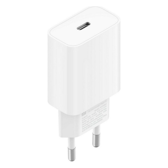 Xiaomi Mi 20W charger, USB-C EU adaptér bílý