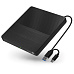 CONNECT IT Externí mechanika CD/DVD 3v1 SlimDrive, čtečka MicroSD/SD, 2xUSB, USB-A/USB-C, černá