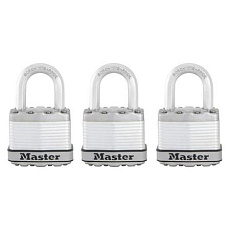 Master Lock Titanový visací zámek -  Excell - 45mm (3 ks / blistr)