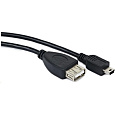 Kabel USB AF/mini BM, OTG, 15cm pro tab. a tel.