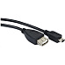 Kabel USB AF/mini BM, OTG, 15cm pro tab. a tel.
