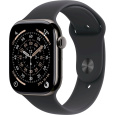Apple Watch Series 11 Cellular (46mm) Břidlicově šedý titan s černým sportovním řemínkem M/L