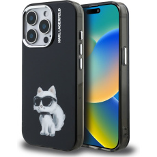 Karl Lagerfeld IML Aquarelle Choupette kryt iPhone 15 Pro Max černý Karl Lagerfeld IML Aquarelle Choupette kryt iPhone 15 Pro Max černý