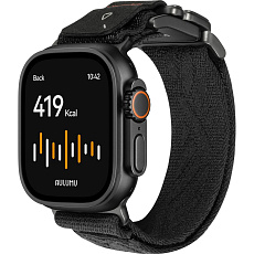 Aulumu C03 Titanium Mag Buckle řemínek Apple Watch 49/46/45/44/42mm Black Buckle/Black