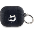 Karl Lagerfeld PU Embossed Choupette Head pouzdro AirPods 3 černé