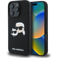 Karl Lagerfeld Liquid Silicone Double Heads MagSafe kryt iPhone 16 Pro Max černý