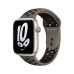 Apple Watch 49/45/44/42mm olivošedo/černý Nike sportovní řemínek