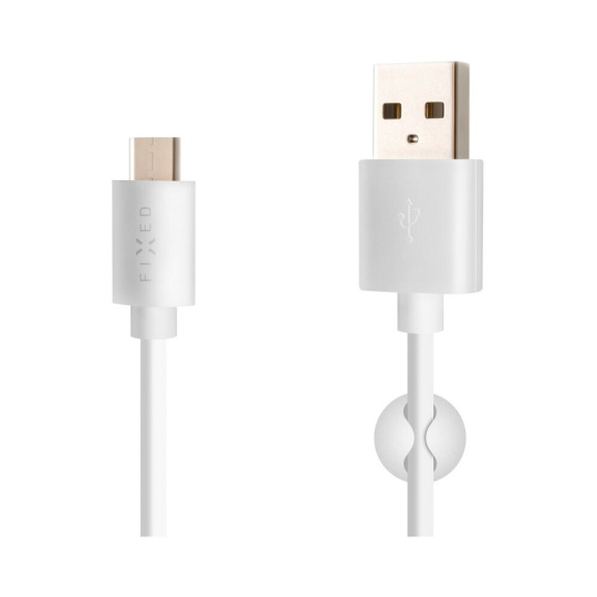 FIXED Rapid Charge datový a nabíjecí kabel USB-C 3A bílý