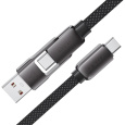 Acefast USB-A/USB-C to USB-C nabíjecí datový kabel, 0,2m