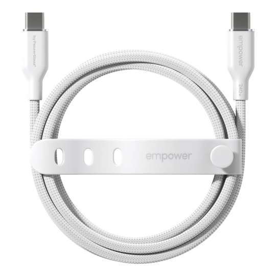 PanzerGlass® empower kabel (240 W) USB-C/USB-C, 1,2 m, bílý