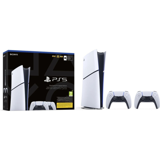 PlayStation 5 Digital Edition 825GB + DualSense Wireless Controller bílý
