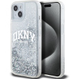 DKNY Liquid Glitter Arch Logo kryt iPhone 14 čirý