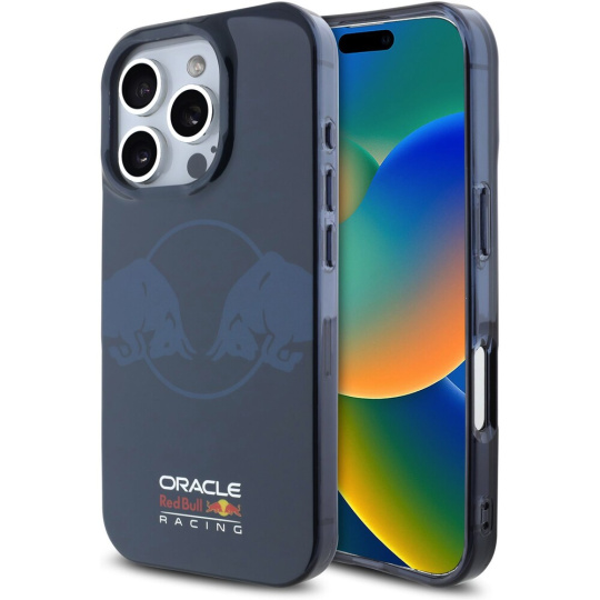 Oracle Red Bull Racing PC/TPU Two Bulls Magsafe kryt iPhone 16 Pro modrý