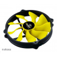 AKASA ventilátor Viper, 140 x 25mm, PWM regulace, extra výkonný a tichý, kulaté provedení, HDB ložisko