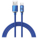 Baseus Crystal Shine Series kabel USB-A/USB-C (100W) 1,2m modrý