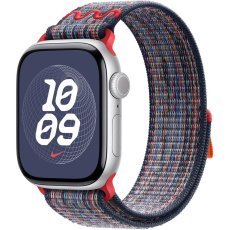 Apple Watch 42/41/40/38mm modro-červený provlékací sportovní řemínek Nike