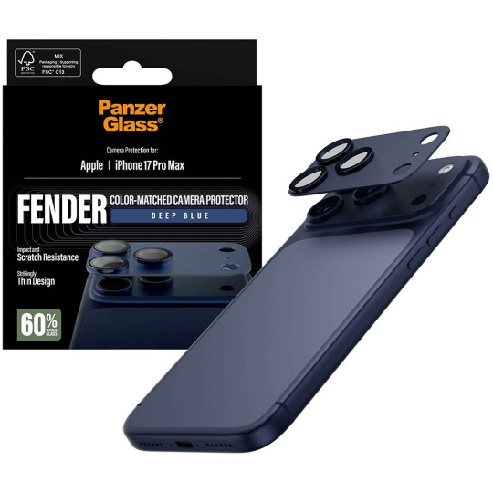 PanzerGlass® FENDER hliníková ochrana fotoaparátu Apple iPhone 17 Pro Max tmavě modrá PanzerGlass® FENDER hliníková ochrana fotoaparátu Apple iPhone 17 Pro Max tmavě modrá