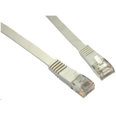 Solarix Patch kabel plochý CAT5E UTP LSOH 10m šedý non-snag-proof C5E-111GY-10MB