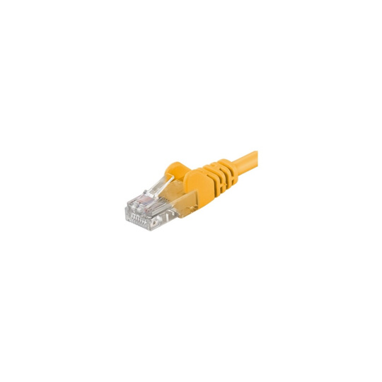 PremiumCord Patch kabel UTP RJ45-RJ45 CAT6 0,25m žlutý