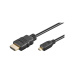 PremiumCord HDMI 1.3/Micro HDMI kabel s ethernetem 4K 1m černý