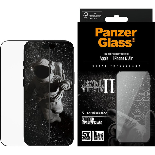 PanzerGlass® Ceramic II sklo Apple iPhone Air s instalačním rámečkem