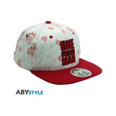 Kšiltovka Abysse Corp One Punch Man - Beige & Red (snapback)