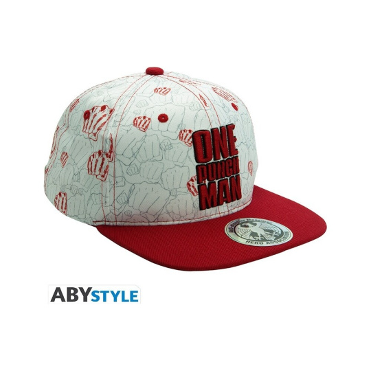 Kšiltovka Abysse Corp One Punch Man - Beige & Red (snapback)