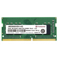 TRANSCEND SODIMM DDR4 4GB 2666MHz 1Rx8 512Mx8 CL19 1.2V