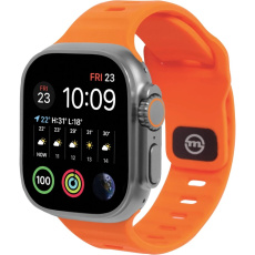 Mobile Origin Strap silikonový řemínek pro Apple Watch 49mm/45mm/44mm/42mm, oranžová