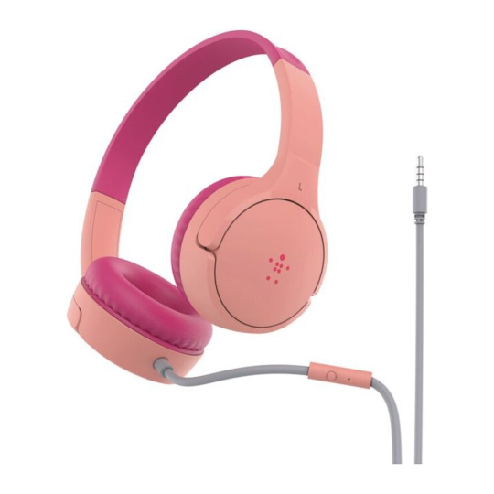 Belkin SOUNDFORM™ Mini dětská drátová sluchátka růžová