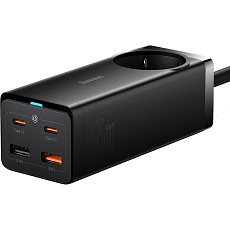 Baseus GaN3 Pro rychlonabíječka 2x USB-C, 2x USB + AC 65W černá