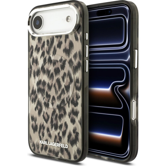 Karl Lagerfeld IML Leopard MagSafe Zadní Kryt pro iPhone Air hnědý Karl Lagerfeld IML Leopard MagSafe Zadní Kryt pro iPhone Air hnědý