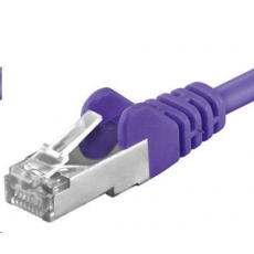 PREMIUMCORD Patch kabel CAT6a S-FTP, RJ45-RJ45, AWG 26/7 1,5m fialová