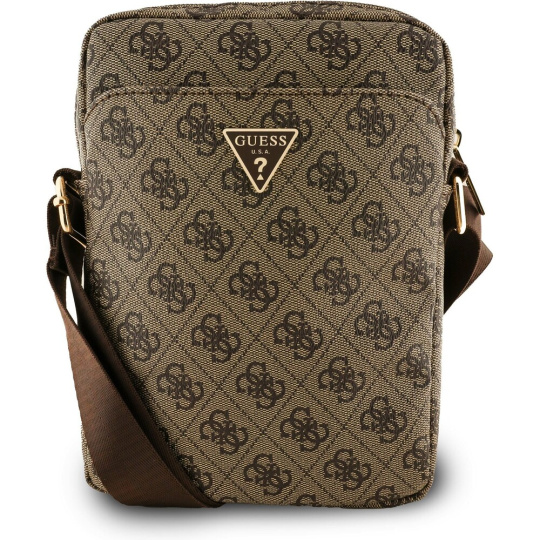 Guess PU 4G Triangle Logo taška 8" hnědá