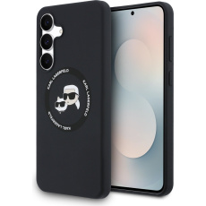 Karl Lagerfeld Liquid Silicone K&CH Heads MagSafe Zadní Kryt pro Samsung Galaxy S25 FE černý